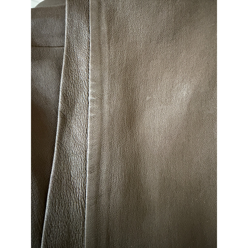 Victoria Beckham Green-Grey Leather Leggings Size 28
