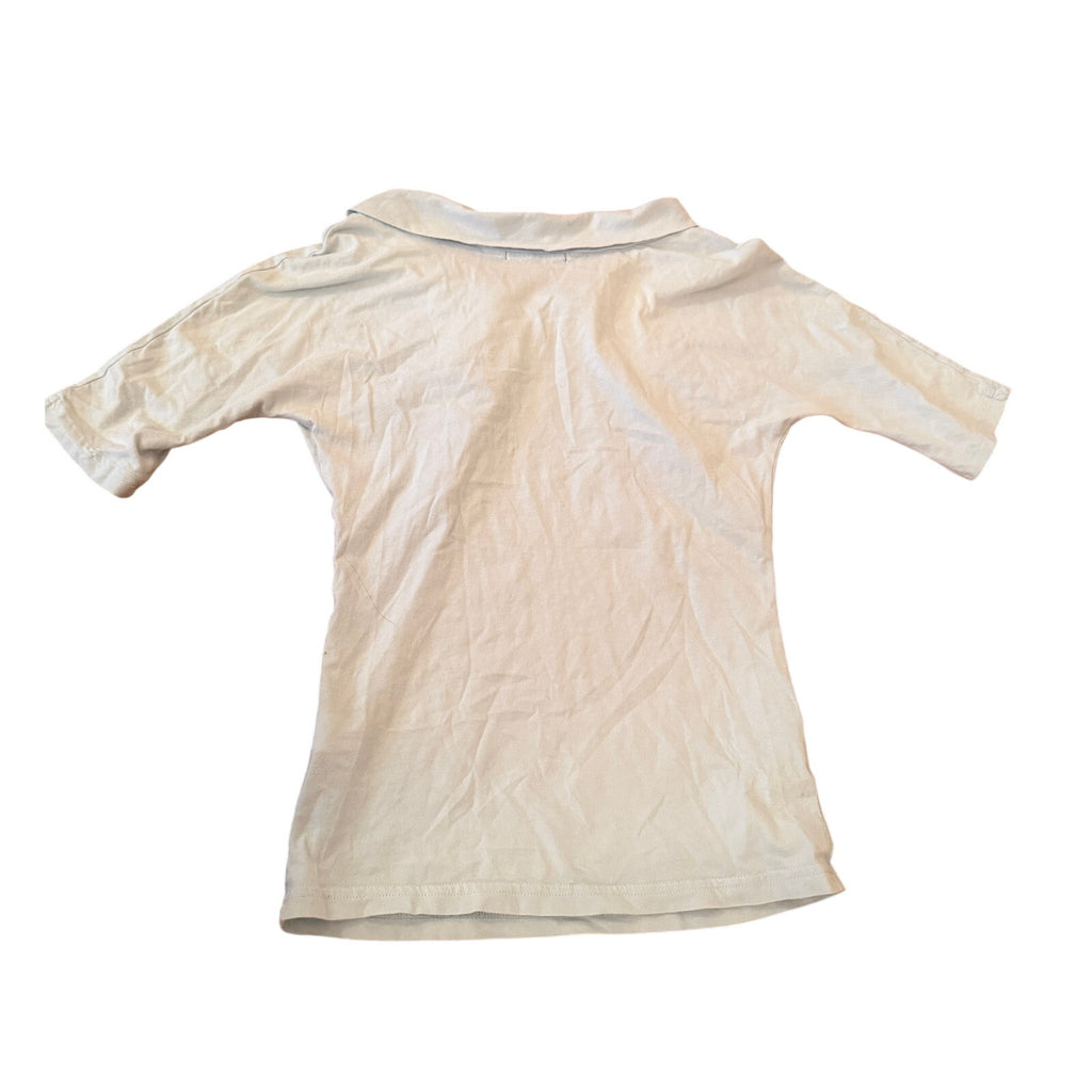 Velvet Aqua Colored Shawl Collar Tee - Small