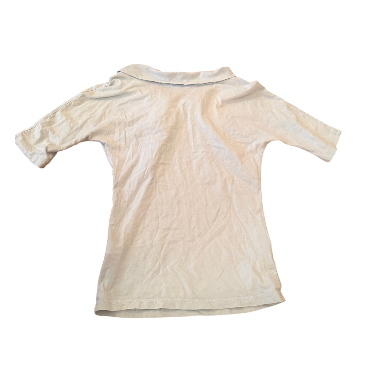 Velvet Aqua Colored Shawl Collar Tee - Small