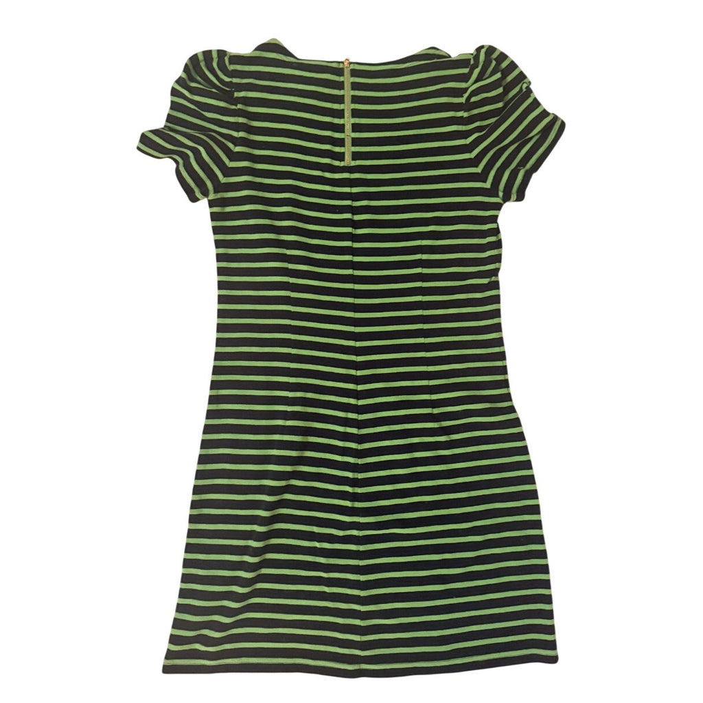 Sail to Sable Navy and Green Striped Dress - Size S