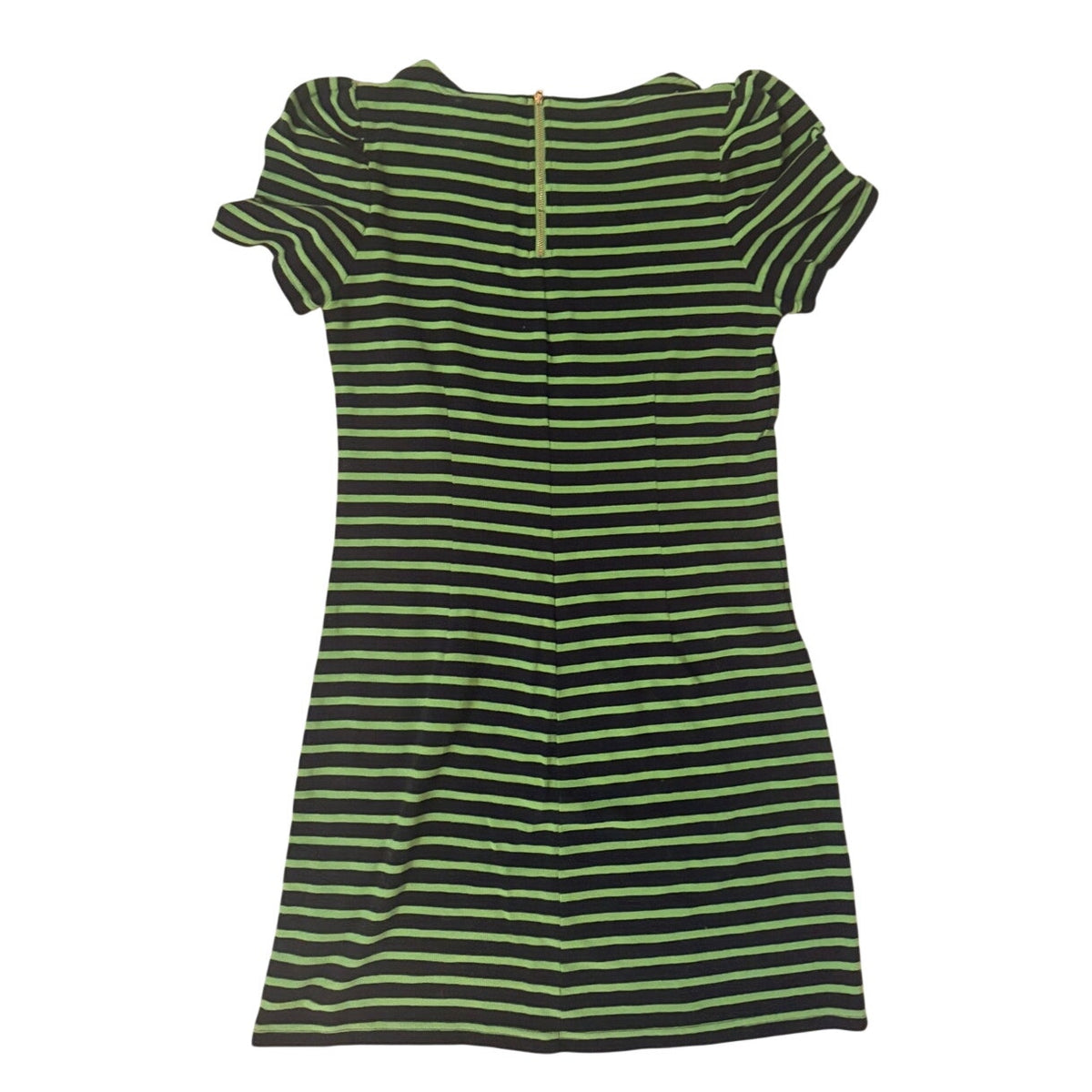 Sail to Sable Navy and Green Striped Dress - Size S