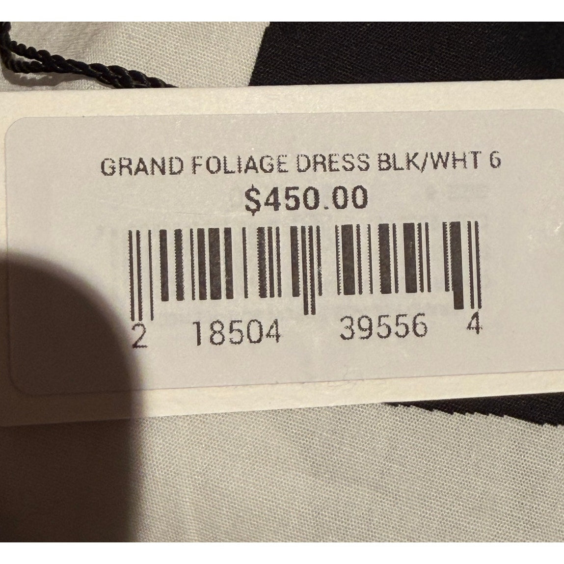 MILLY Grand Foliage Black White Poplin Midi Dress Size 6