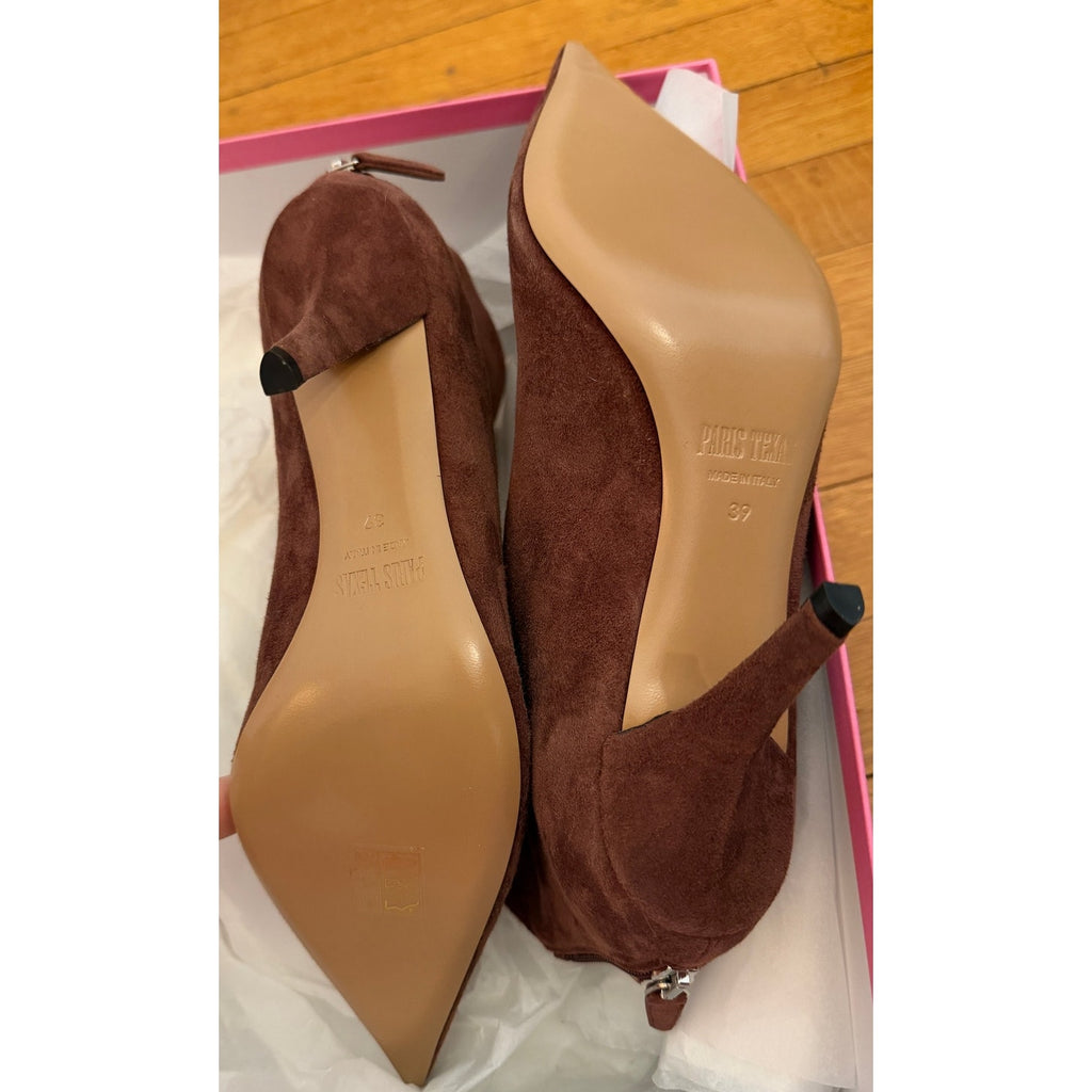 Paris Texas Mogano Jessica Ankle Boot 75 Suede Boots EU 39
