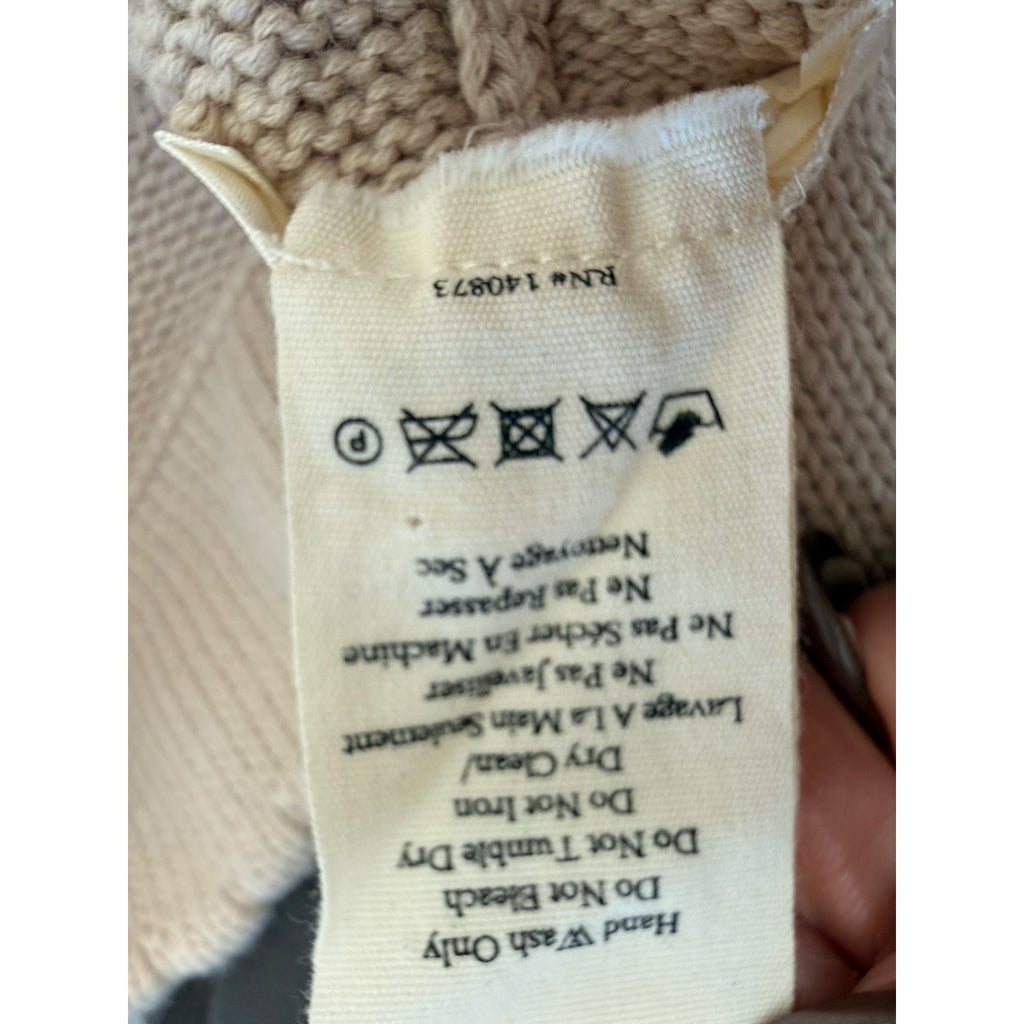 LoveShackFancy Toro Heart Pointelle Knit Pants Beige - Medium