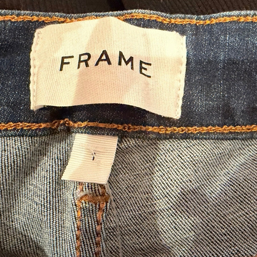 FRAME Le One Skinny Jeans in Kodak Dark Wash High Rise Size 1
