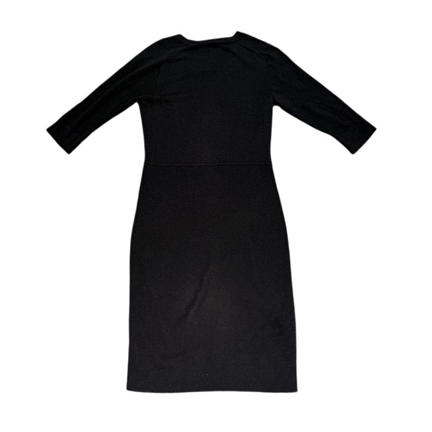 Theory Black Short Sleeve Sheath Dress, Classic Workwear – Women’s M