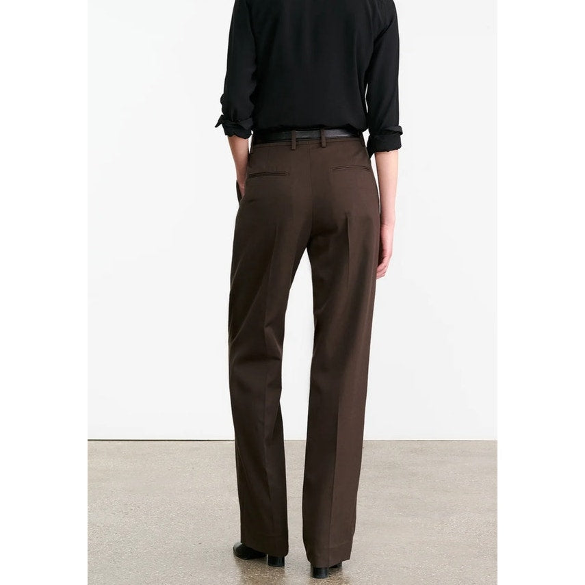 Nili Lotan Chocolate Brown Alphonse Pleated Pants Size 2