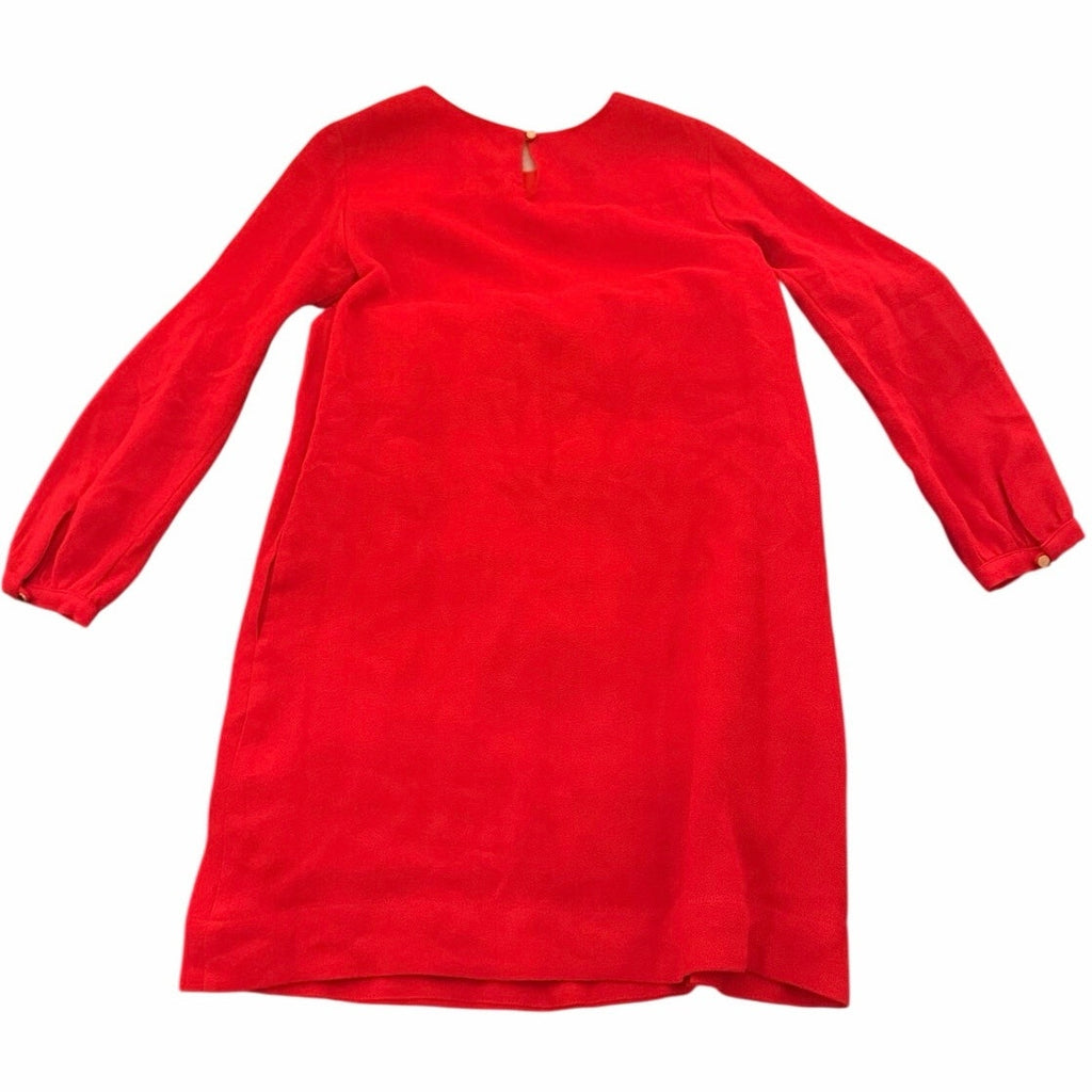 Steven Alan Red Wool-Blend Long-Sleeve Shift Dress Size 4