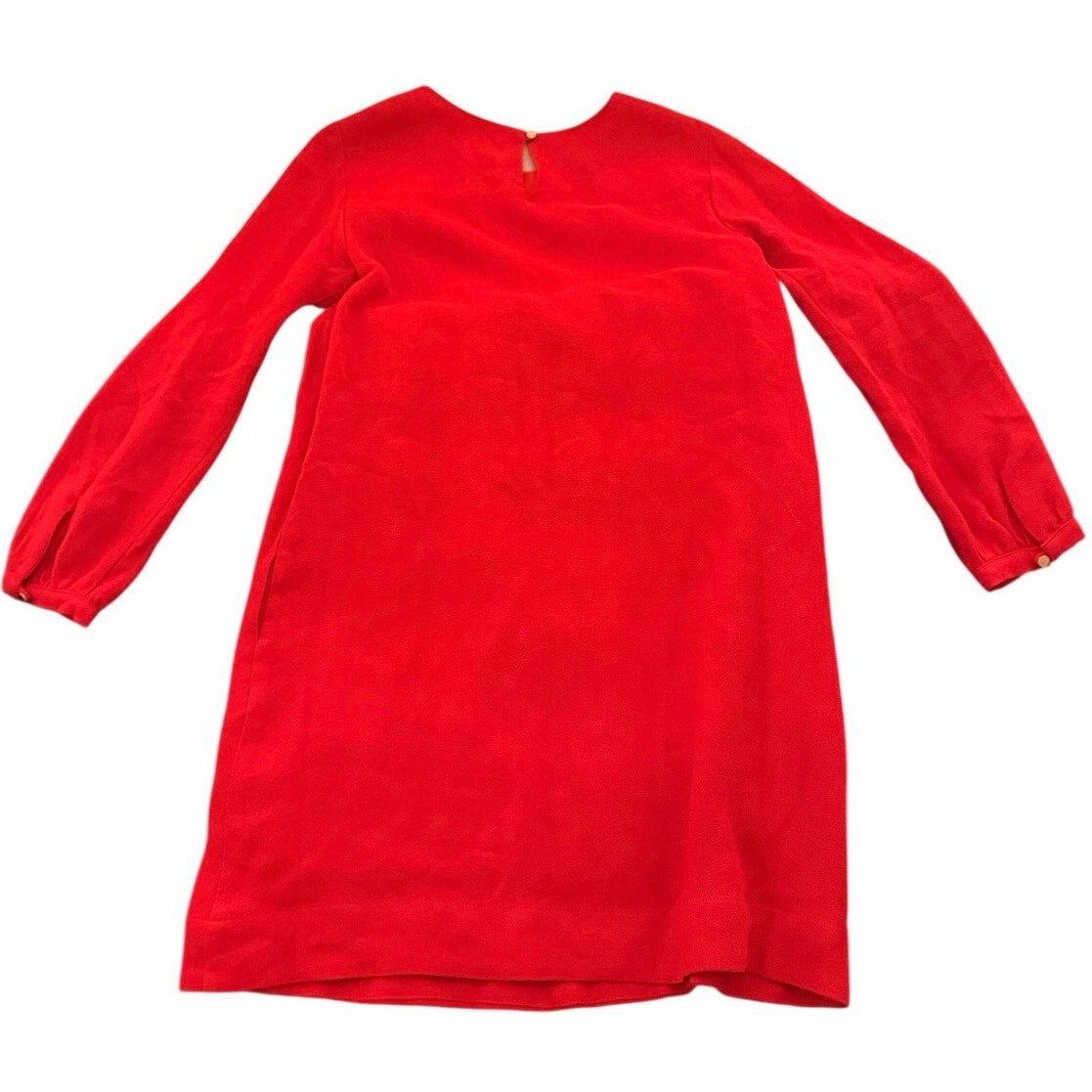 Steven Alan Red Wool-Blend Long-Sleeve Shift Dress Size 4