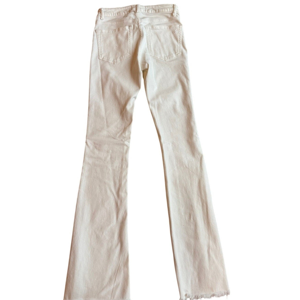 DL1961 White Heather High-Rise Flare Jeans Size 27