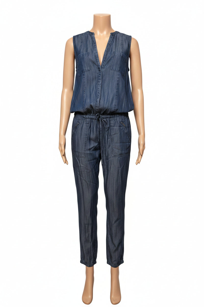 Joie Light Blue Lyocell Denim Jumpsuit - Small