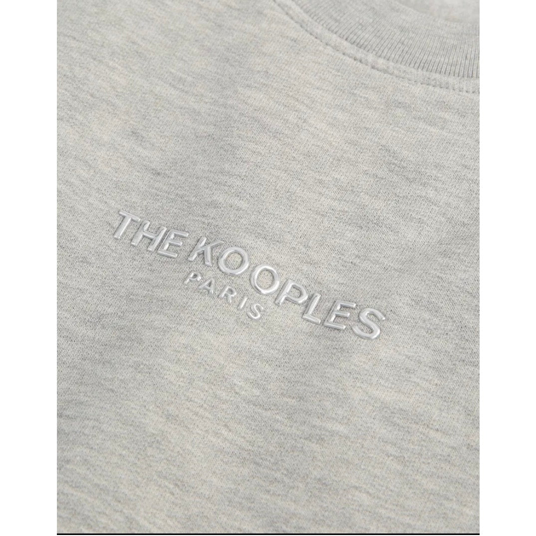 The Kooples Paris Gray Logo Sweatshirt French 2 US Med