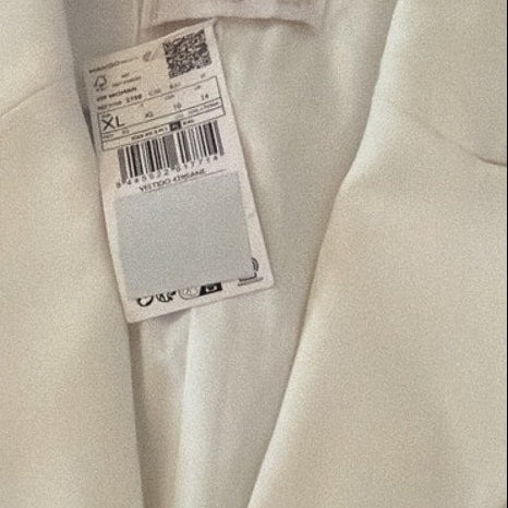 Mango White Vest-Style Button-Front Dress - XL