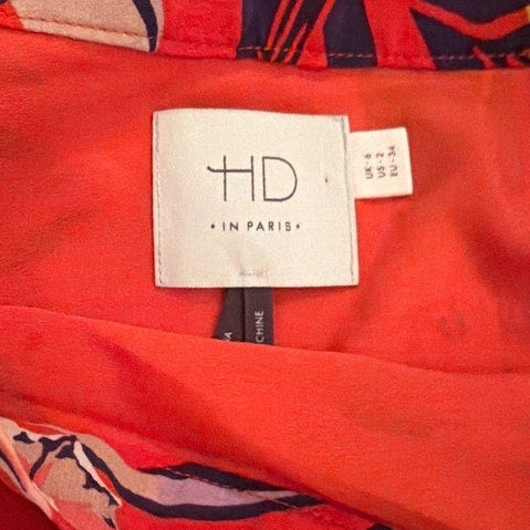 Anthropologie Red Floral HD in Paris Skirt UK 6 / US 2