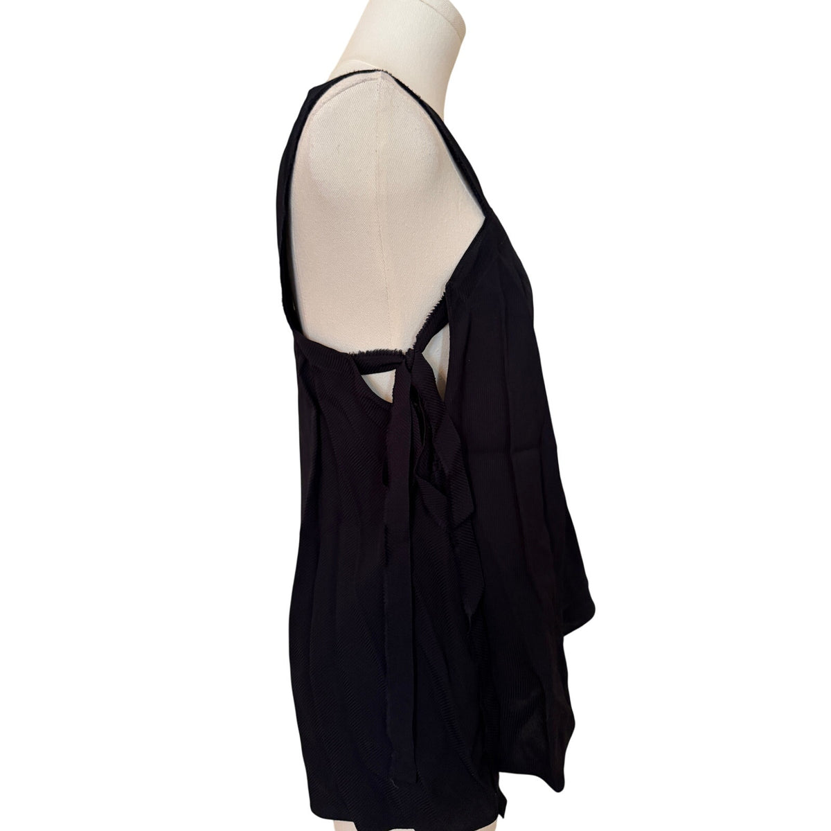 Helmut Lang Navy Textured A-Line Tank Top - XS