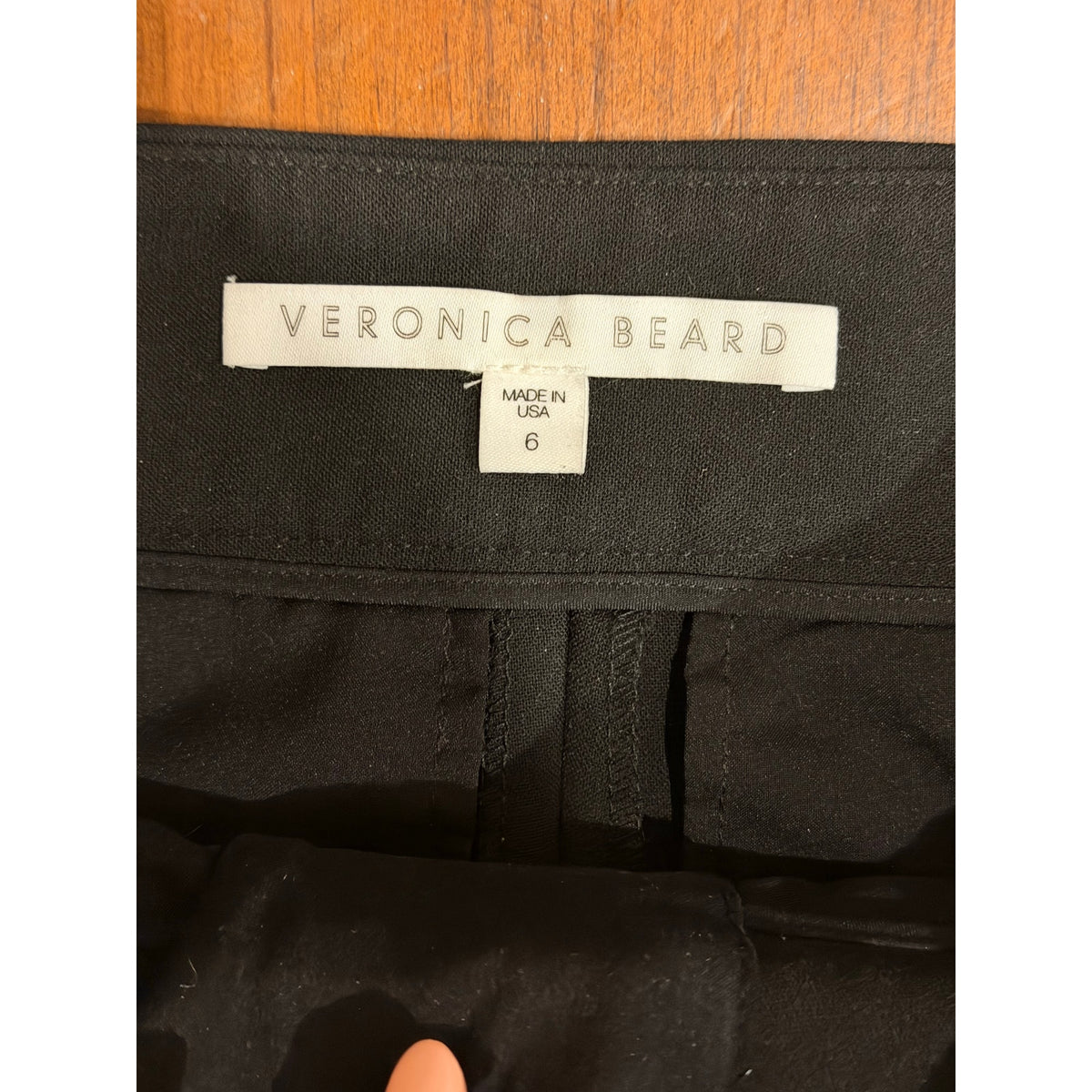 Veronica Beard Black Studded Side Stripe Straight Leg Pants 6