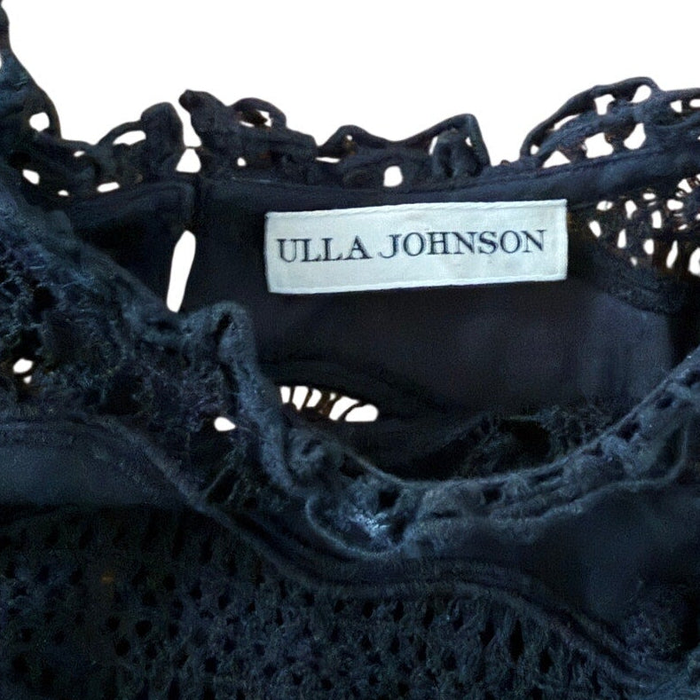 Ulla Johnson Black Sleeveless Ruffle Blouse Size 2
