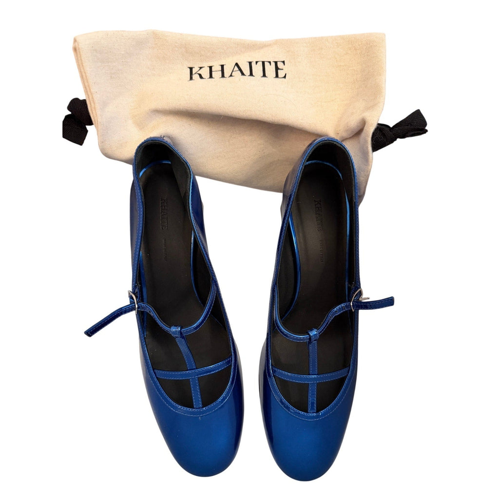 Khaite Sapphire Metallic Fawn Pump H.65 Heels EU 38.5 (US 8-8.5) - Image 2