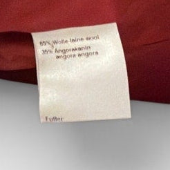 Akris Punto Red Bold Red Pea Coat Wool Angora Jacket US 4 - Image 7