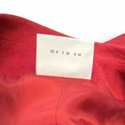 Akris Punto Red Bold Red Pea Coat Wool Angora Jacket US 4 - Image 8