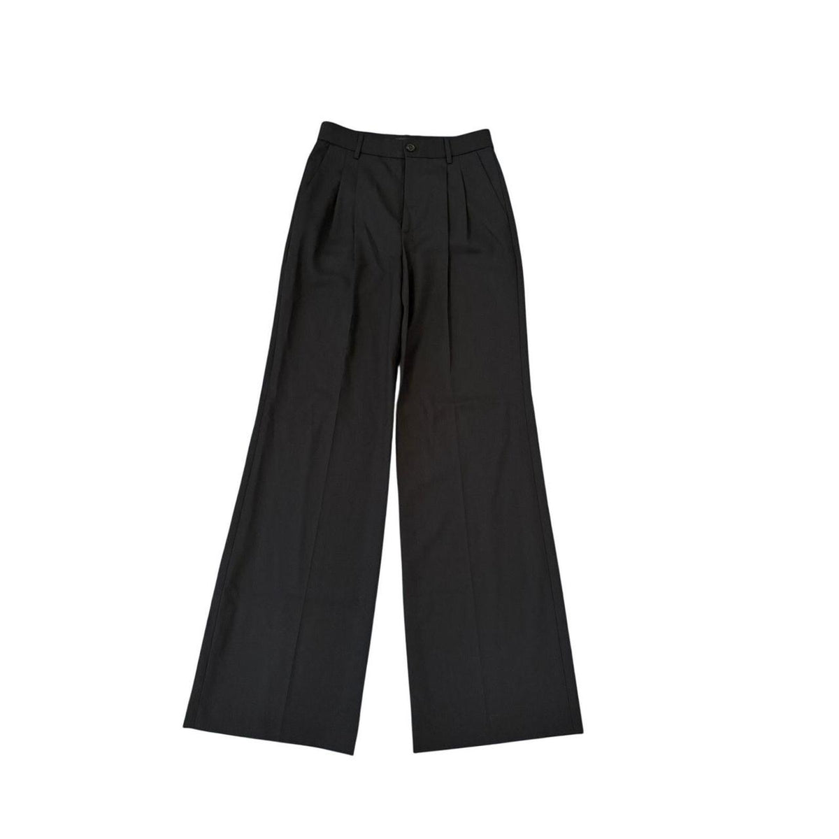 Nili Lotan Black Pleated Straight Leg Trouser - 2 - Image 2