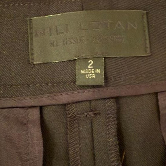 Nili Lotan Black Pleated Straight Leg Trouser - 2 - Image 4