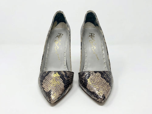 Alice + Olivia Snakeskin Pointed Toe High Heel Pumps Size 39 (US 8) - Image 1