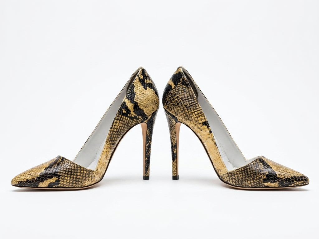 Alice + Olivia Snakeskin Pointed Toe High Heel Pumps Size 39 (US 8) - Image 6