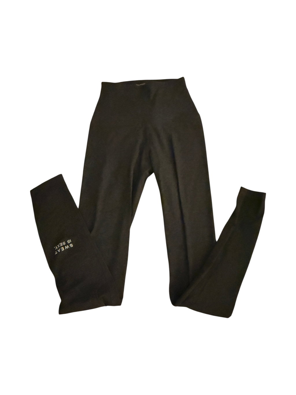 Black Leggings Sweat Is Sexy Print Full Length High Waist - Image 1