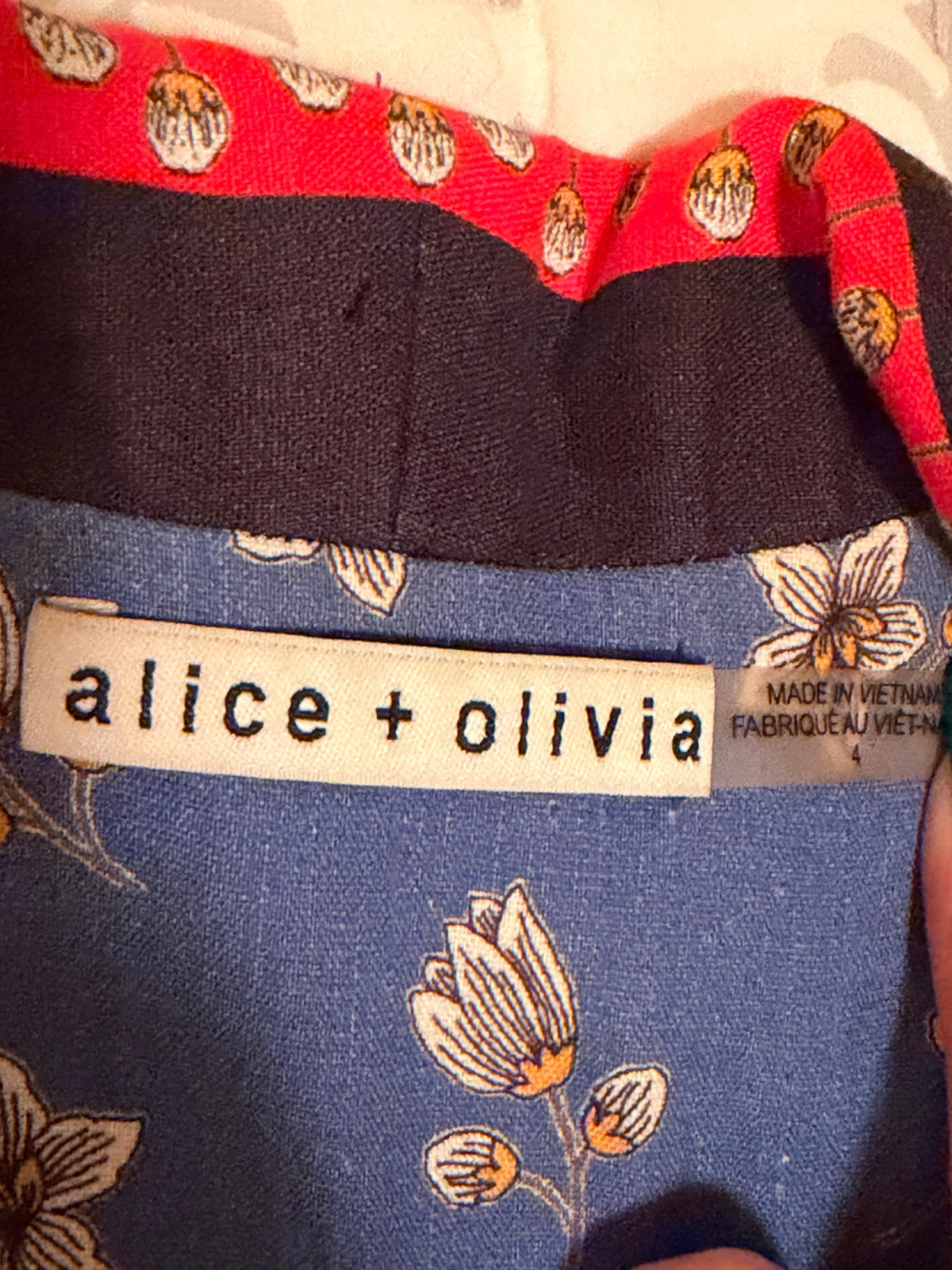 Alice + Olivia Macey floral blazer size 4 multicolor paisley print - Image 2