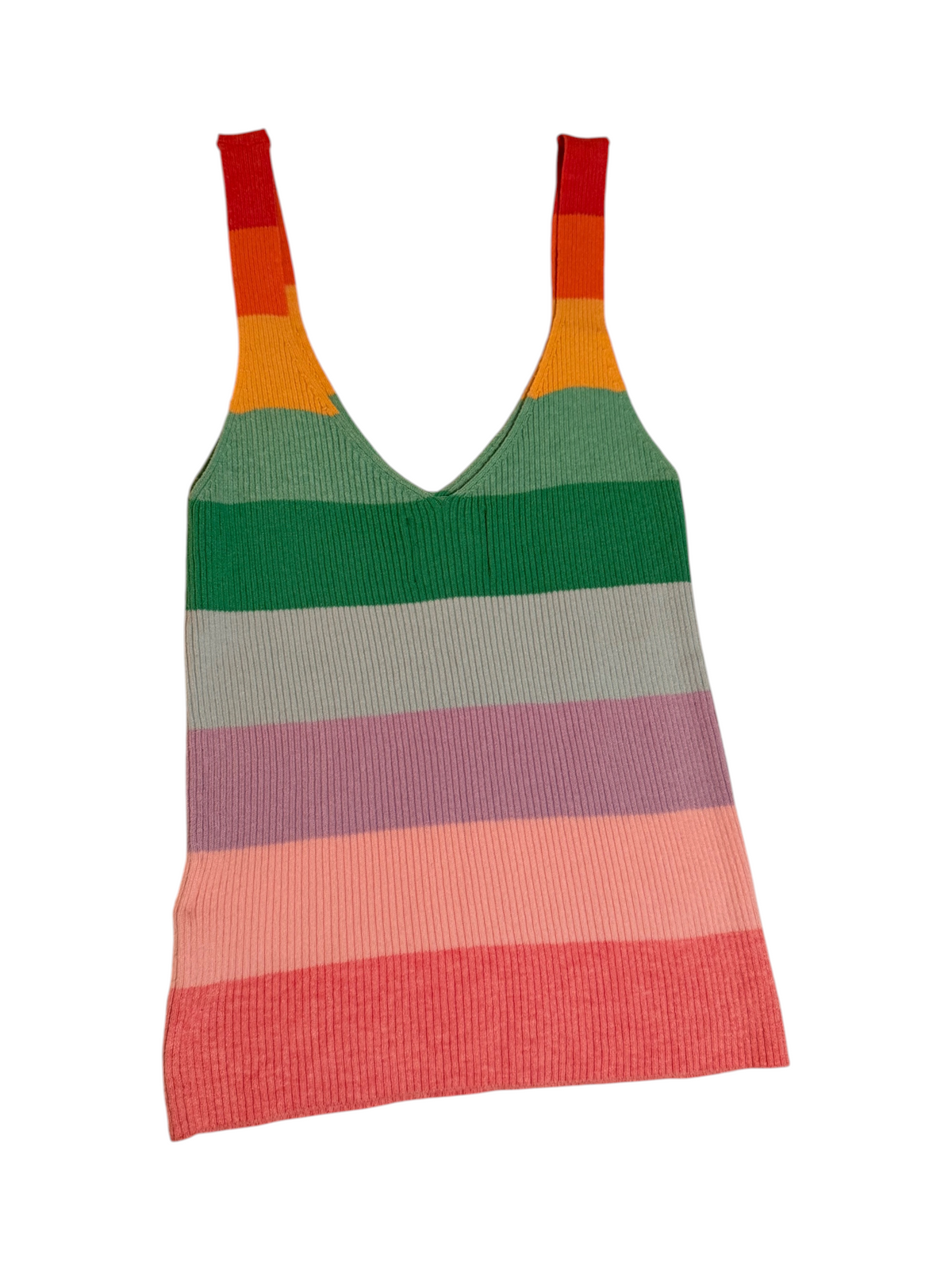 WISPR Small Sleeveless Top Colorful Stripes Knit - Image 2