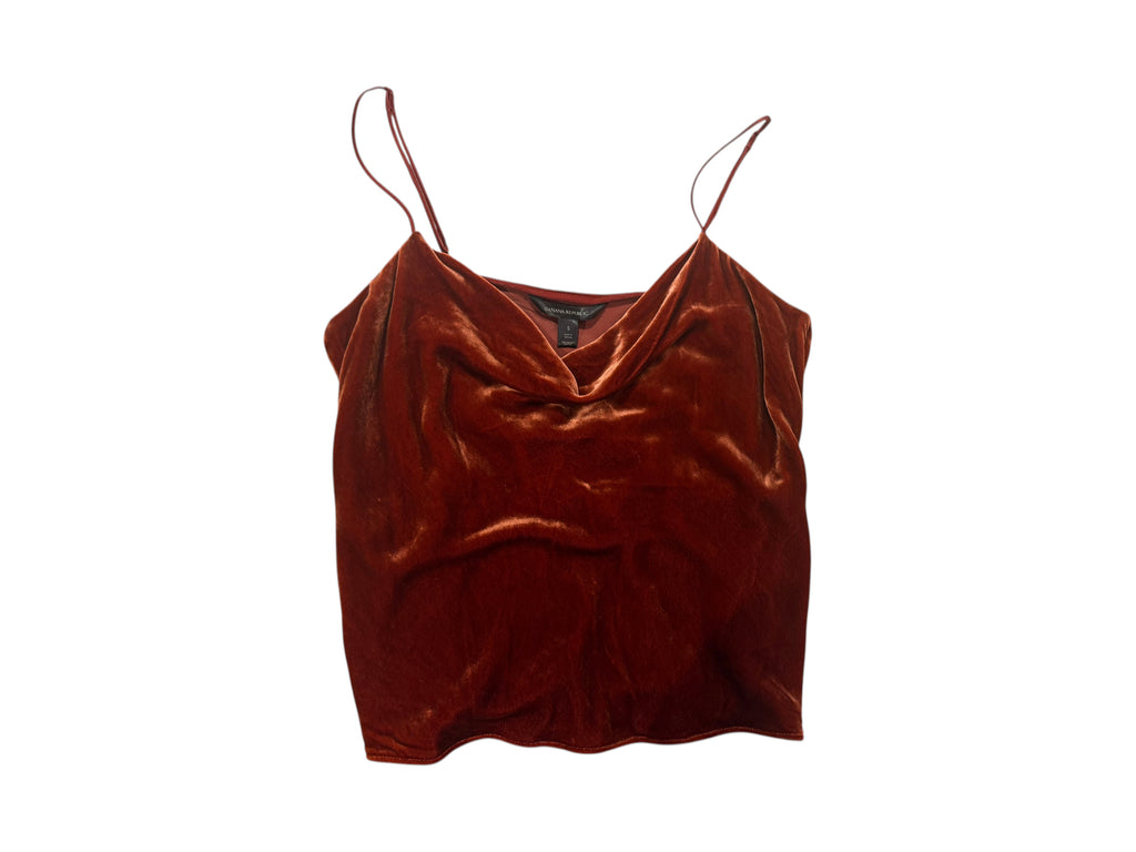 Banana Republic Rust Velvet Sleeveless Top - Small - Image 1