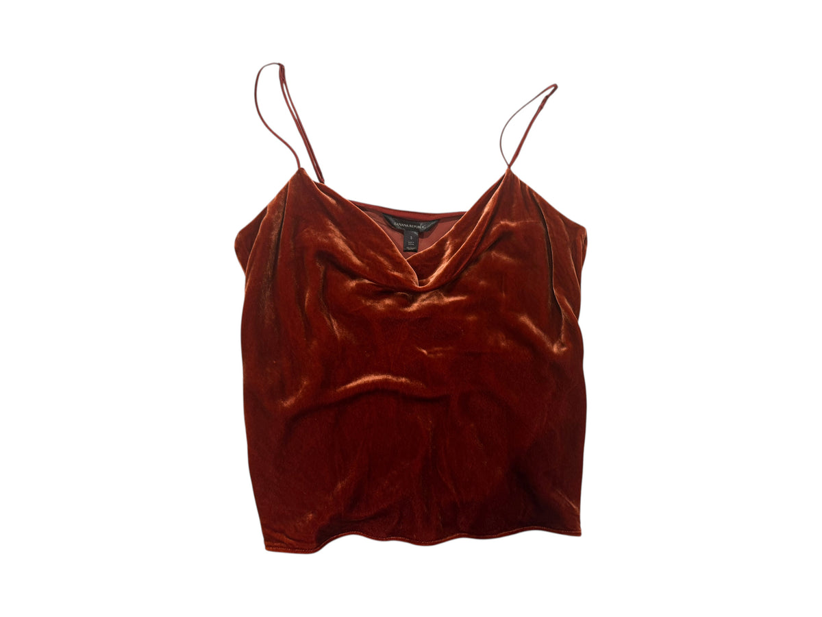 Banana Republic Rust Velvet Sleeveless Top - Small - Image 1