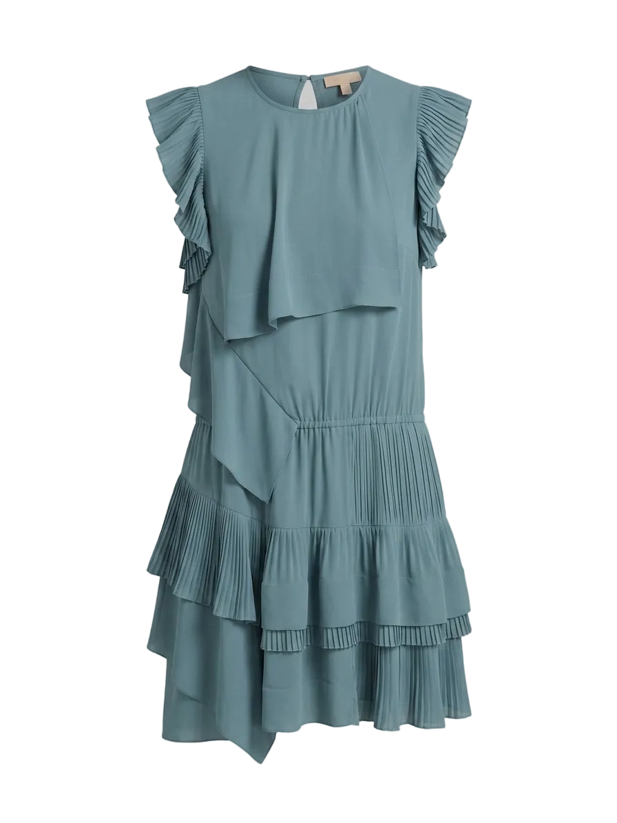 No. 21 Sleeveless Dress Pleated Ruffle in Blue - 40 (US 4) - Image 1