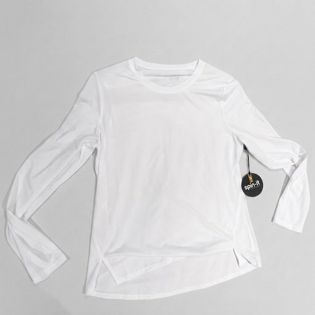 spin.it small white long sleeve top - Image 1