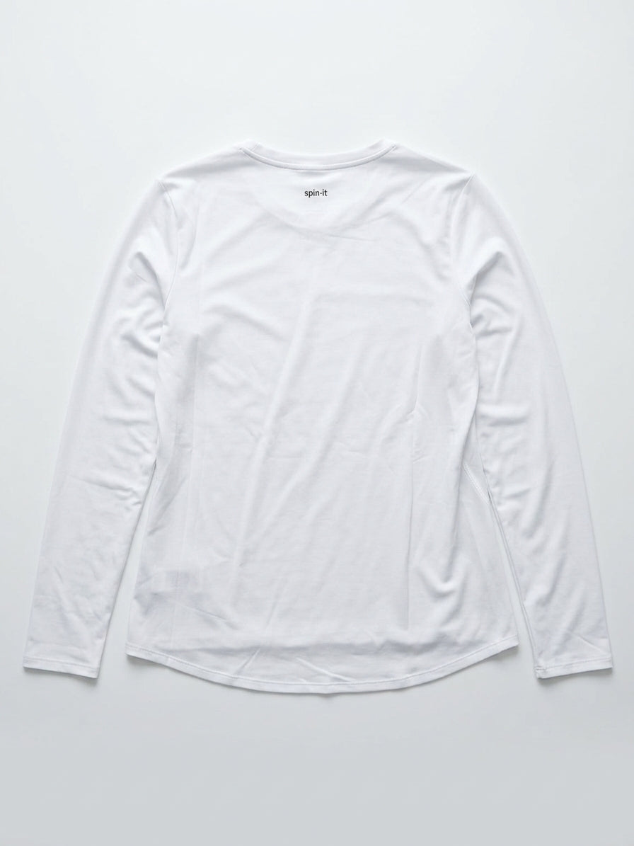 spin.it small white long sleeve top - Image 4
