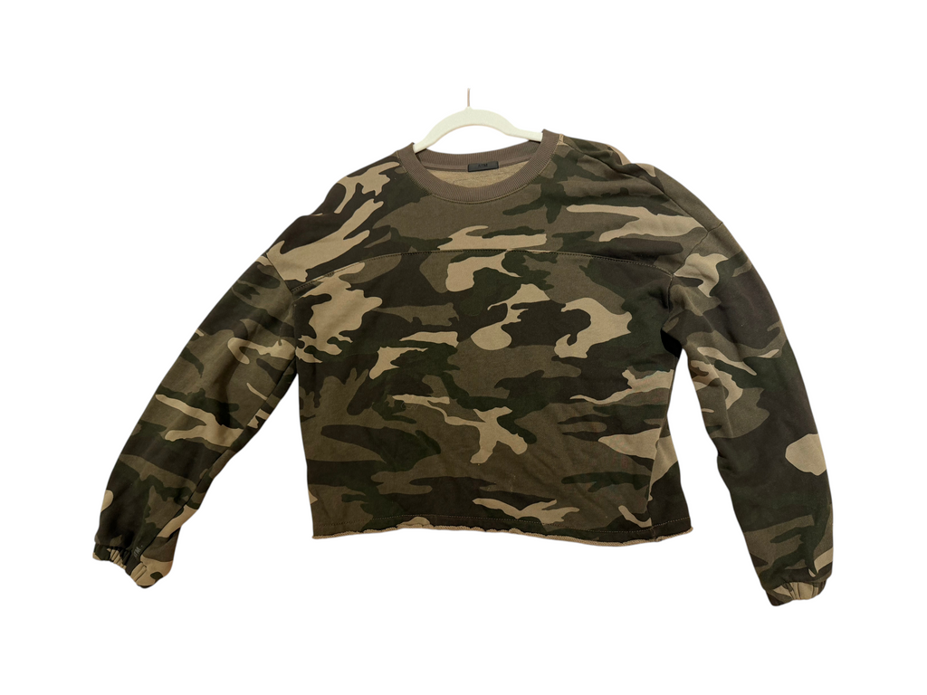 ATM Camouflage Long Sleeve Green Cropped Sweatshirt - Small - Image 2