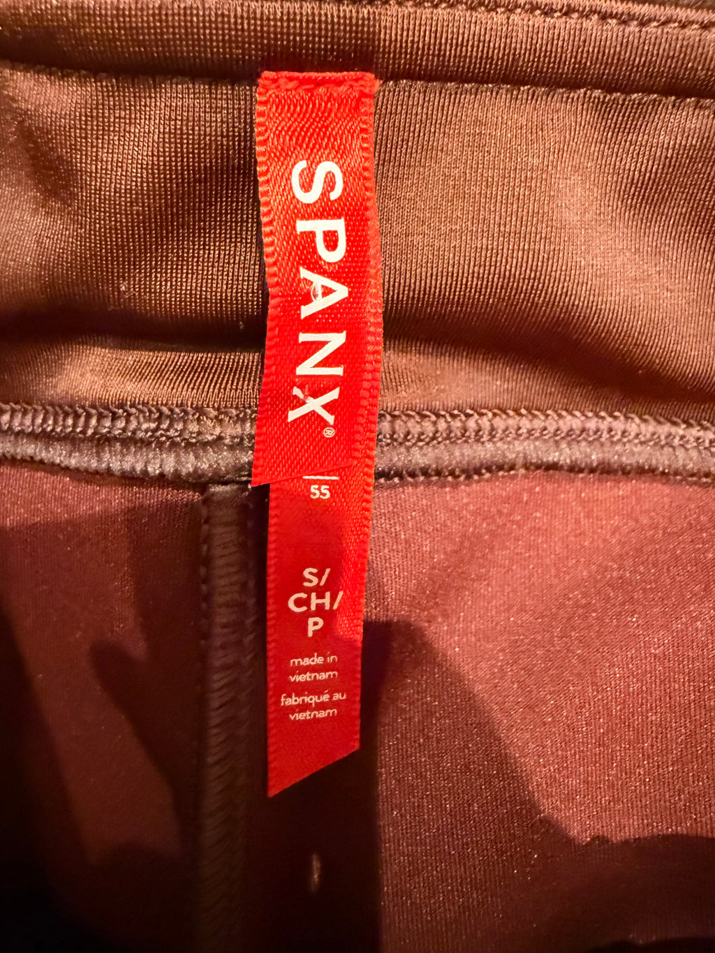 SPANX Brown Faux Suede Leggings - Small - Image 3