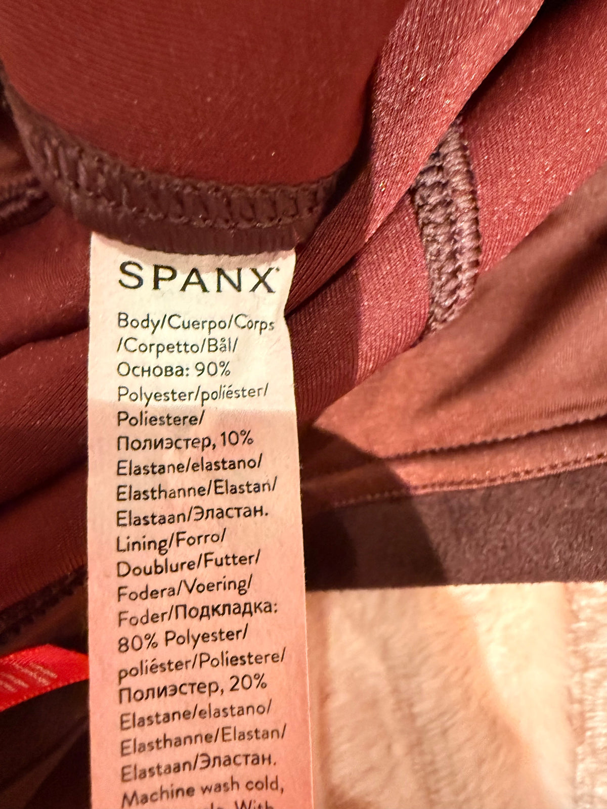 SPANX Brown Faux Suede Leggings - Small - Image 4