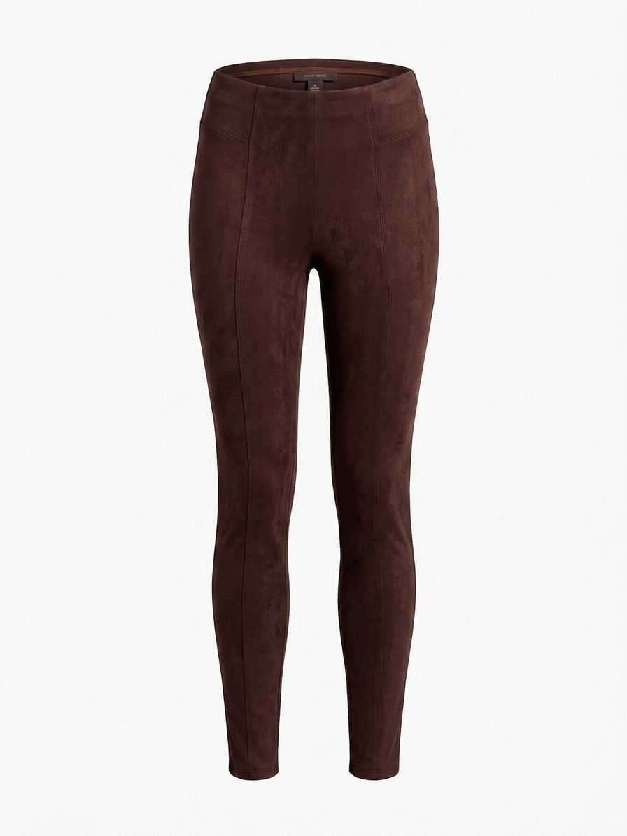 SPANX Brown Faux Suede Leggings - Small - Image 1