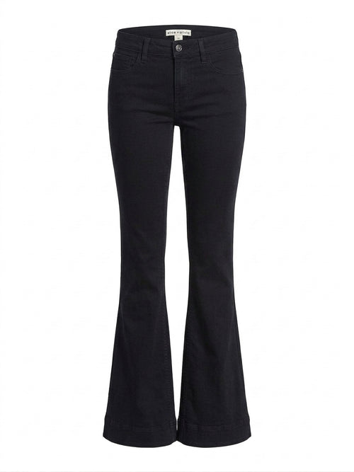 Alice + Olivia Flared Heel Jeans Navy Cotton Blend - size 25 - Image 1