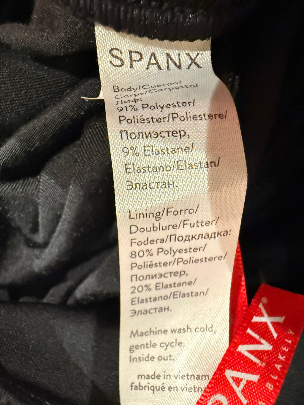SPANX Velvet Leggings Black High Waist Stretch Velvet Pants - XS - Image 4