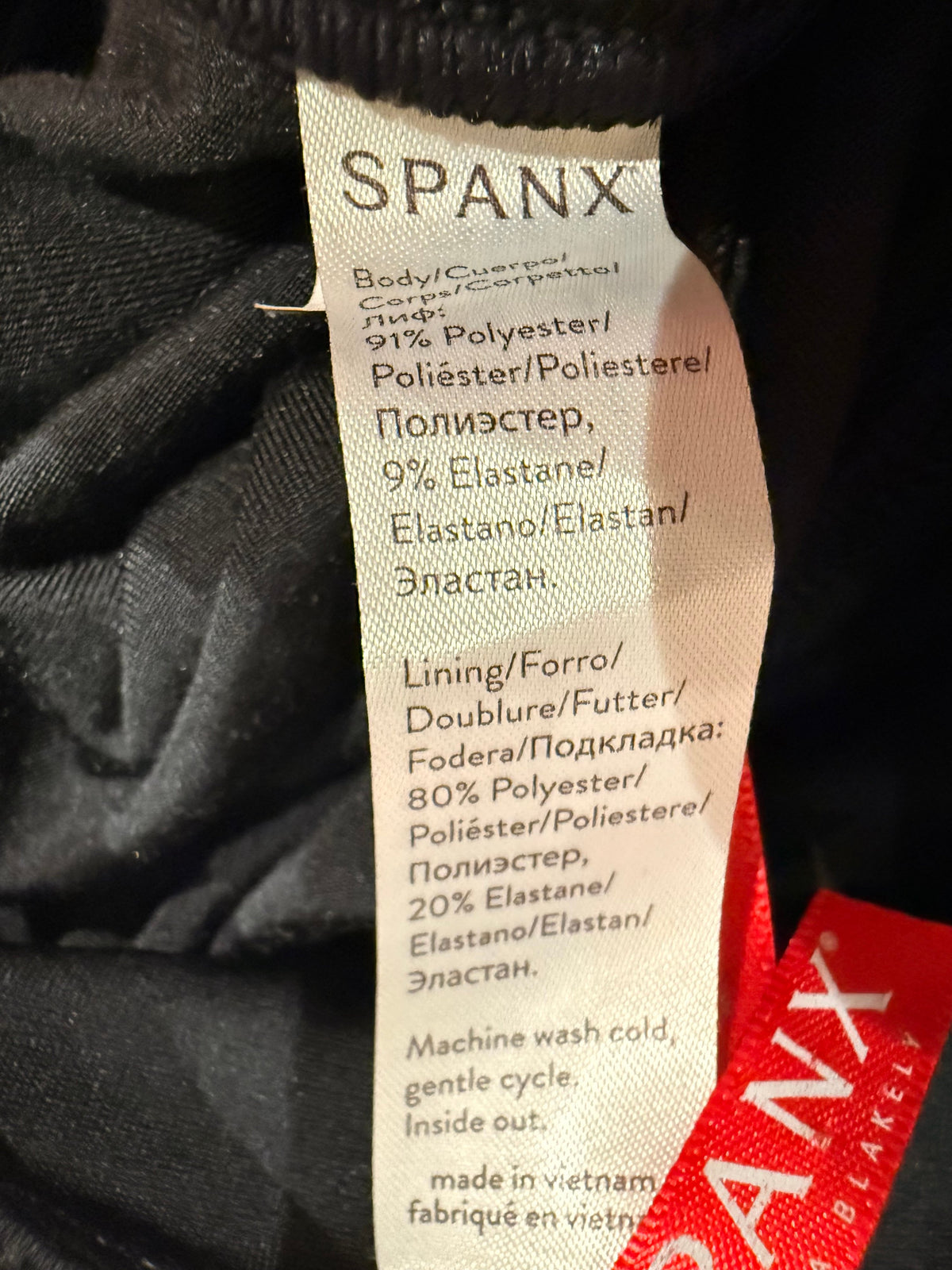SPANX Velvet Leggings Black High Waist Stretch Velvet Pants - XS - Image 4