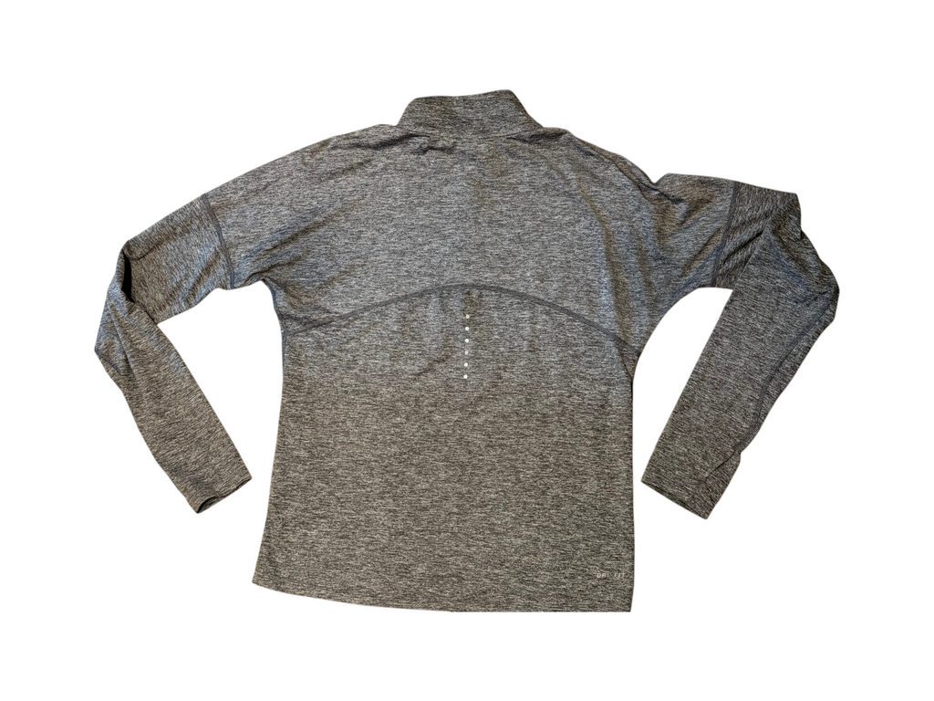 Nike Running Heather Gray Polyester Dri-Fit Long Sleeve Shirt - Small - Image 2