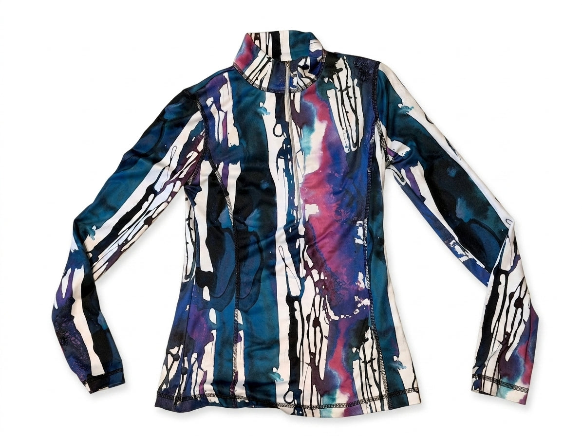 Sno Skins Long Sleeve Zip-Up Top Multicolor - XS - Image 1