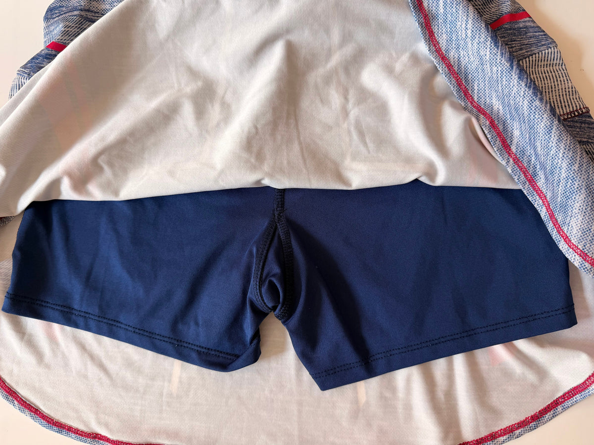 Athletic Skort Blue Geometric Pattern Women's Activewear - Image 4