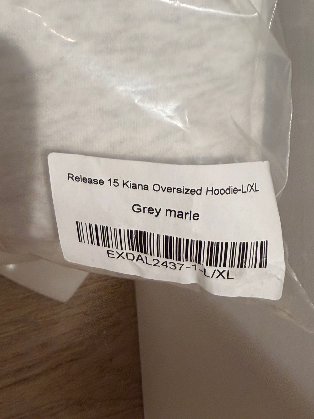 White Fox Release 15 Kiana Oversized Hoodie Grey Marle L/XL - Image 4