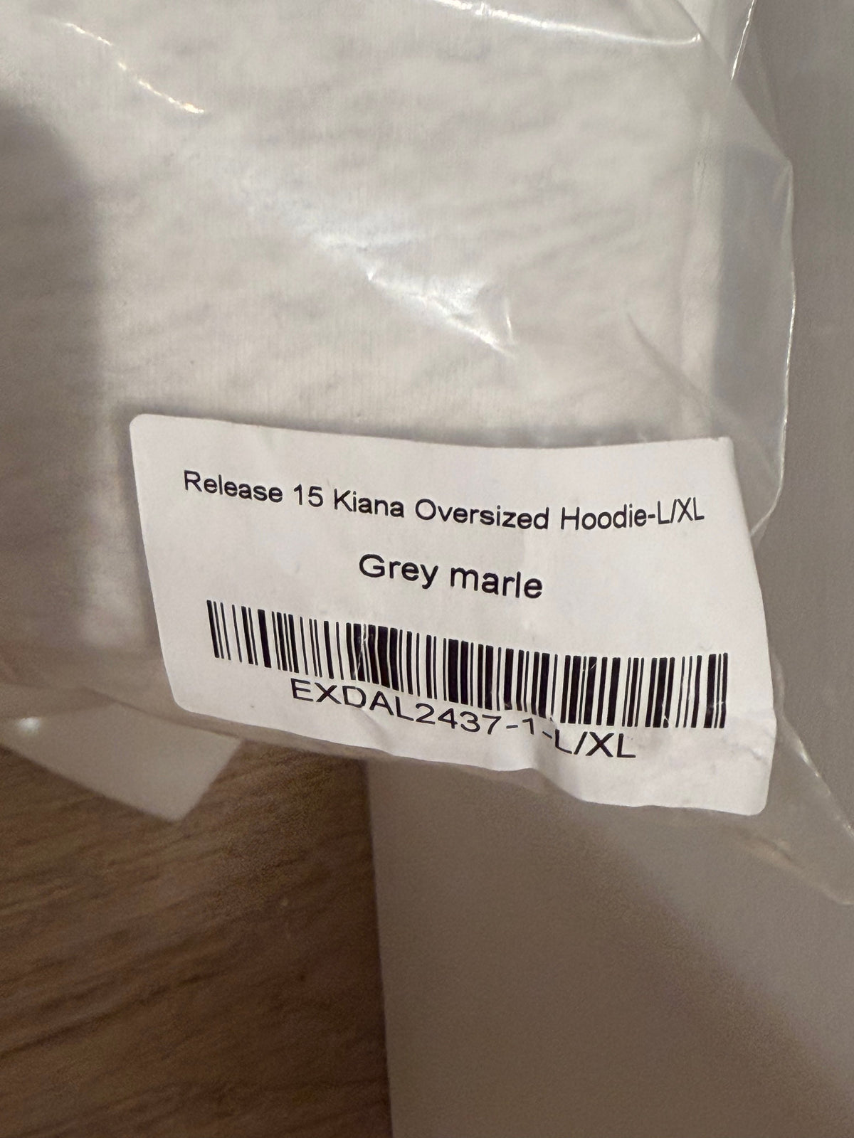 White Fox Release 15 Kiana Oversized Hoodie Grey Marle L/XL - Image 4