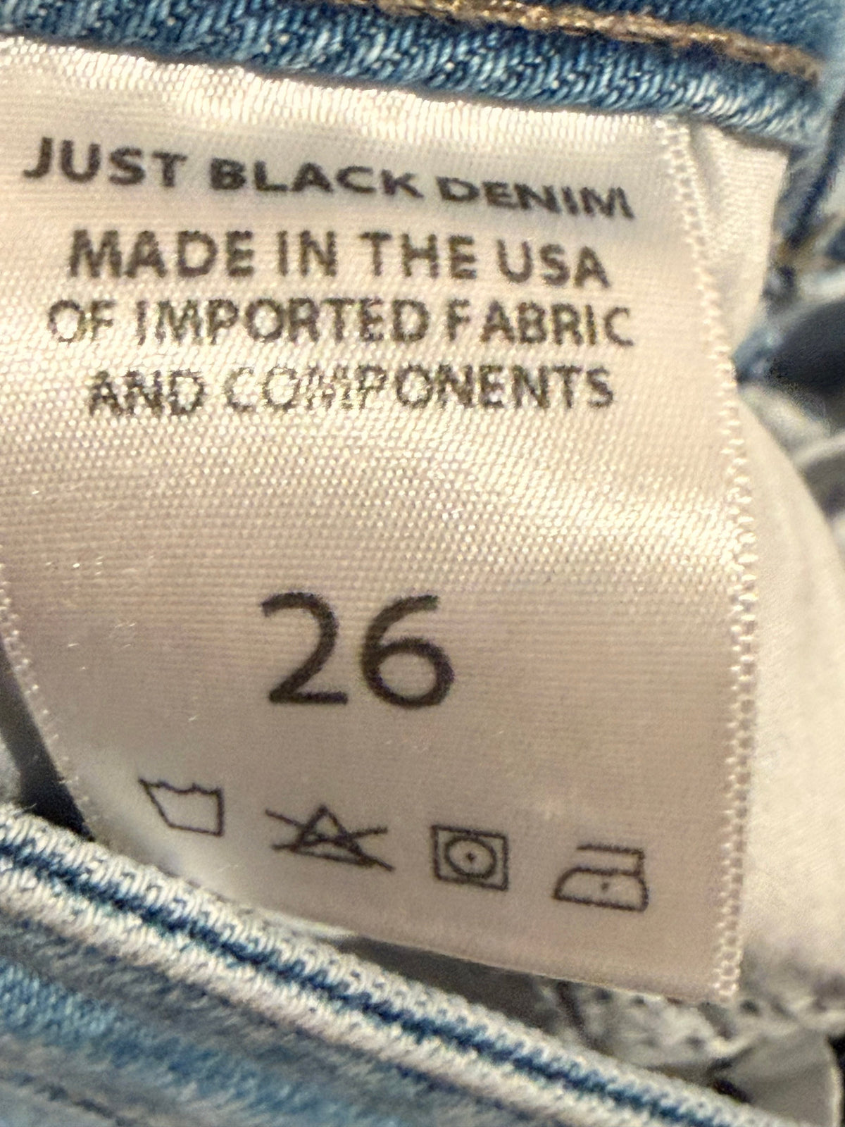 Just Black Denim  Light Wash Cotton Blend Jeans Size 26 - Image 4