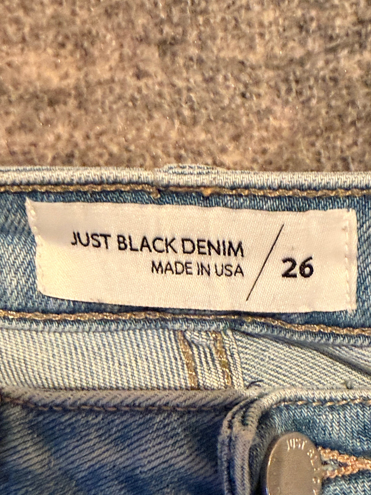 Just Black Denim  Light Wash Cotton Blend Jeans Size 26 - Image 3